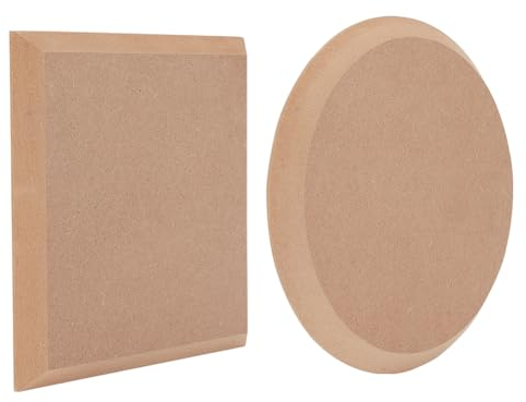 OLYCRAFT 2 Stück 2 Stil Runde Töpferwerkzeuge 20x20cm Keramik Ton Trockenbrett Keramikform Zum Formen von Platten Flach Rund Und Quadratisch Keramikform Für Ton Keramik Herstellung Handgefertigte