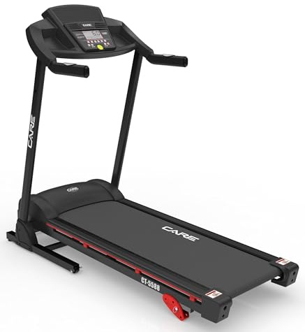 CARE FITNESS - Tapis de Course Connecté CT-5588-2 - Tapis de Marche Électrique Inclinable et Pliable - Jusqu'à 16km/h - 3 Niveaux d'Inclinaison - 12 Programmes - Kinomap