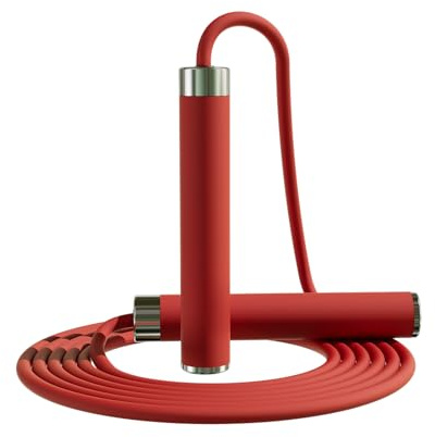Mogold Springseile, Fitness, 3 m Länge, verstellbares Springseil für Anfänger, Doppelkugellager-Design, Springseil mit weichen Silikongriffen und knickfreier 5 mm