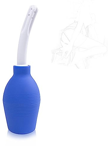 JINGHUA3 Douche intime Lavement anale Douche anale et vaginale Seringue de lavement Irrigateur Douche vaginale anale Lavement de rinçage anal for le nettoyage du côlon Jouet sexuel anal (Bleu) (Color