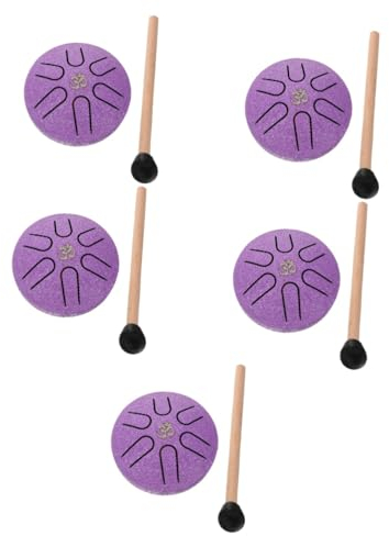 Generic 5sätze Zungentrommel Tragbares Percussion-instrument Für Anfänger Töne Für Meditation Und Entspannung Inkl Trommelstock Und Zubehör Leicht Zu Reinigen