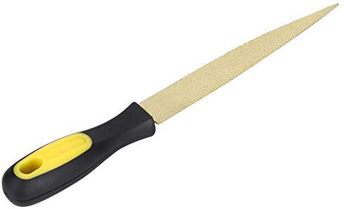 Holzfeile, Goldfeile, goldene konische Holzfeile, Raspel, DIY, Handwerk, Schreiner, Holzbearbeitung, Schnitzwerkzeug, 15,2 cm (Gold file 8 inches + packaging bag)