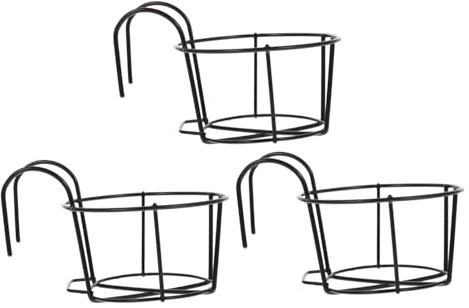 CIYODO 3pièces Supports De Pots De Fleurs Suspendus Pour Balcon Paniers à Plantes Jardinières Suspendues Pour Balustrade Pots De Fleurs Suspendus