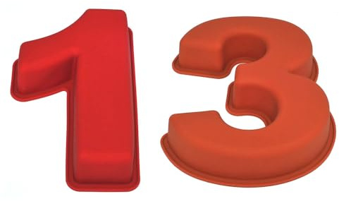Selecto Bake Large Silicone Number 13 or 31 Cake Tin Mould 13th Birthday Wedding Anniversary 1 3