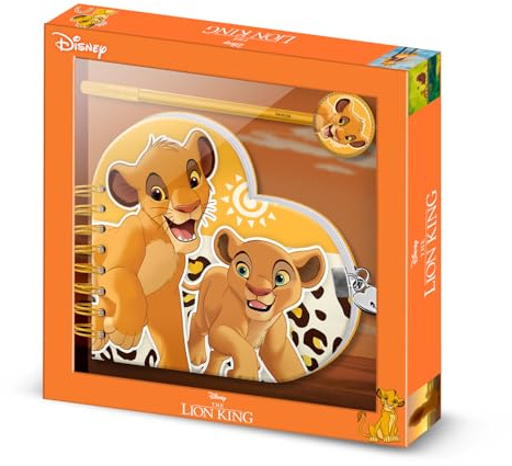 Disney Der König der Löwen Africa-Herz Tagebuch + Stift, Gelb