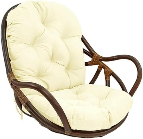 Ataoyus Schaukelstuhl Auflage Polster Kissen, Weich Verdickt Waschbar Sitzkissen, Gartenstuhl Ersatzpolster Schaukelstuhl/Drehsessel für Liege Rattan Garten Terrasse Matte