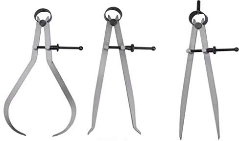 Long Spring Caliper 8 Inch 3 Piece/set Tool Steel Caliper & Divider For Jewelry Toolmaker Measuring