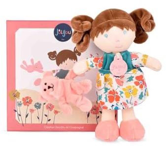 Jolijou – Ma Première Poupée Mlle Pétunia 20 cm – Poupée Tissu Douce et Légère avec Robe Fleurie – Idéale dès la Naissance – Présentée en Coffret Cadeau – Idée Cadeau - JJ6062