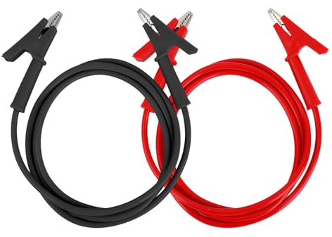2pcs Multimeter Alligator Clip to Crocodile Alligator Clip Test Probe, 4mm Test Cable 3.3 Feet Long Wire for Electrical Testing 1000V 10A Multimeter (Red & Black)