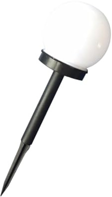 DECOMELODY Luces Solares Para Exteriores Esféricas Sensor De Luz Automática, Resistencia Intemperie, Color Blanco, 4 Unidades, Iluminación Solar Para Jardín y Césped De Exterior