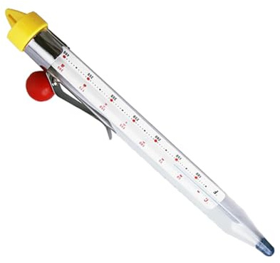 MOTHNUR Termometro da Cucina per Zucchero con Clip Vetro Temperato Resistente al Calore Pratico Termometro Alimentare per Cottura e Preparazioni Dolciarie
