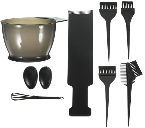 PAMINGONO Set de Teinture Cheveux avec Pinceau Peigne et Bol pour Salon et Usage DIY Kit Léger et Portable pour Coloration Mèches et Balayage Professionnel