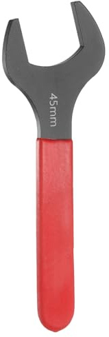 QUARKZMAN 45mm Llave Universal de Boca Fija Simple, 15 Grados Ángulo Llave Métrica Plana U Cabeza Mango Rojo Acero Carbono para Reparación Automotriz Muebles Ensamblaje Construcción Hogar