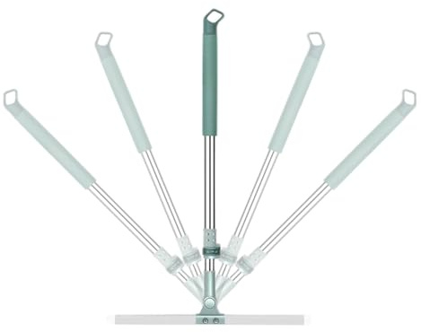 Escoba De Silicona - Herramienta De Barrido De Pelo Con Mango Retráctil (~35 Cm, + ABS), Rasqueta De Piso Multifuncional Para Salón, Cocina, Baño | Limpieza Fácil, Eliminación De Ani