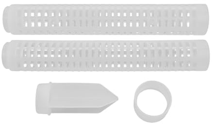 Lot de 2 supports empilables en plastique pour plantes grimpantes comme le pothos lierre - 28,5 x 4 cm - Colonne de croissance blanche avec prise de sol - Utilisation en intérieur/extérieur