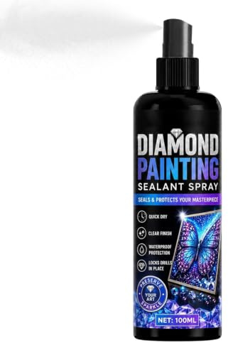 Ädelstensfärgsförsegling | 100ml Snabbtorkande Utan Gulning Enkel Lätthantering | Permanent Ädelstenskonstförsegling | För Underlägg, Konstverk, DIY Projekt, och