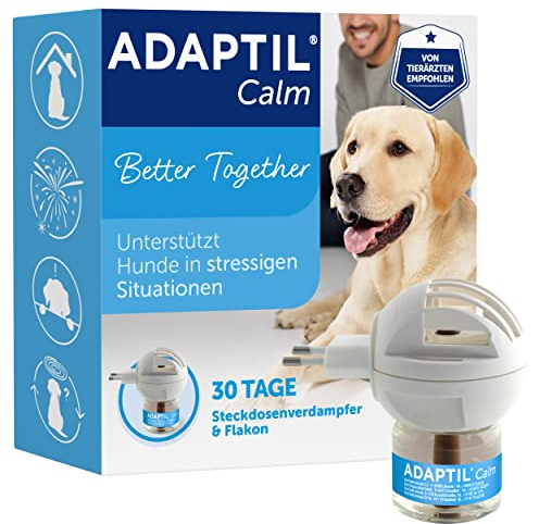 ADAPTIL Calm Start-Set | Beruhigendes Produkt für Hunde | Steckdosenverdampfer + 48ml Flakon | Anti-Stress für Entspannung zuhause | ca. 30 Tage Anwendung | von Tierärzten empfohlen, klinisch getestet