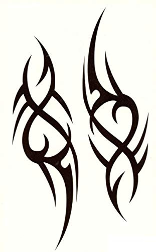 EROSPA® Tattoo-Bogen Temporär - Tribal Design - Sticker Wasserfest - 19 x 12 cm