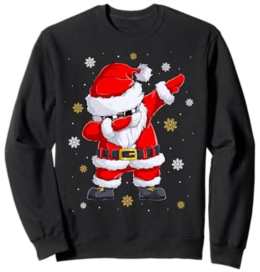Pull de Noel Homme Dab Pere Noel Hip-Hop Cool Sweatshirt