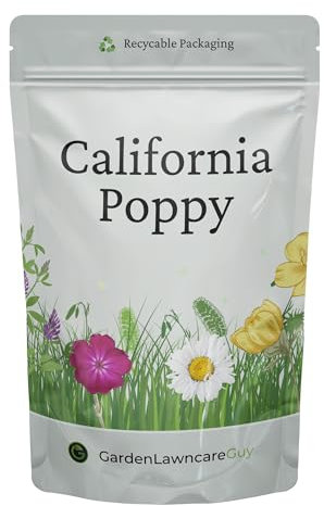 California Poppy Flower Seeds for Planting UK - Covers 10m² - Easy to Grow Seeds to Scatter - Garden Lawncare Guy (20g)