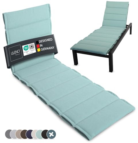 LILENO HOME Sonnenliege Auflage als [1er Set - Rollliege] in Petrol - Gartenliegen perfekt für Strandliege - Polster Auflage für Gartenliege (200x60x4,5cm)