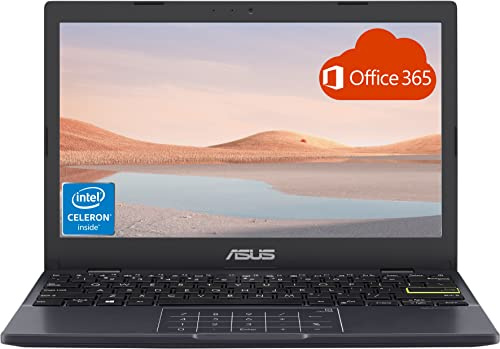 ASUS 2022 Vivobook Go 11.6 Ultra-Thin Light Business Student Laptop Computer, Intel Celeron N4020 Processor, 12Hours Battery, Win11S+1 Year Office 365 Personal, Black (192GB Storage)