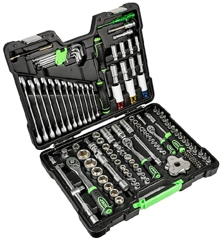 MALETÍN DE HERRAMIENTAS DE 132 PIEZAS CON VASOS HEXAGONALES