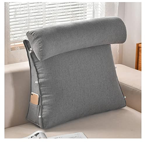 Waschbar Rückenkissen Hohen Rückenlehne Kissen Großes Wandkissen Lesekissen Mit Nackenkissen Bezug Nackenstützkissen Lendenkissen Kopfteil Kopfkissen Für Bett Kopfteil Sofa Couch (Color : B, Size :