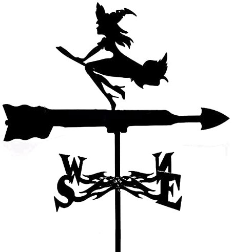 ZAANU Banderuola segnavento per Tetto in Ferro battuto in Stile Europeo, banderuola con Pollo Gallo, indicatore di direzione del Vento con Ornamento a Cavallo (Stile 3)