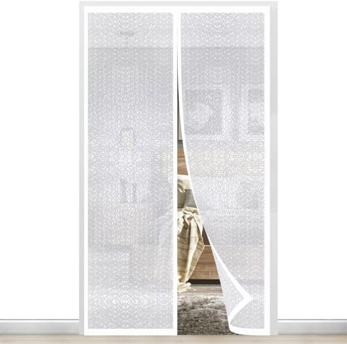Magnet Thermovorhang Wärmeschutzvorhang Winter Kalteschutz Isolier Schutz 120 X 200 CM ​Für Tür Magnet Thermo Türvorhang Fliegengitter EVA Wasserdicht Fliegenvorhang für Balkontür Wohnzimmer