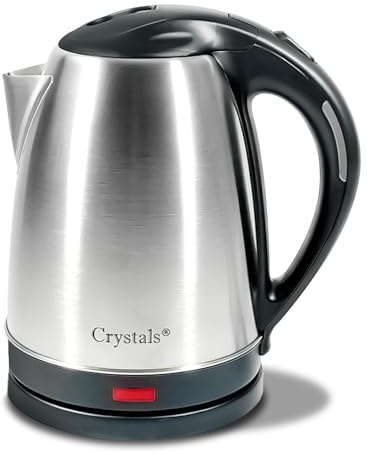 Crystals 1.8L/1500W Stainless Steel Electric Kettles, Quiet Kettle with Boil Dry Protection, Fast Boil & Easy to Clean Electric Kettle, BPA Free