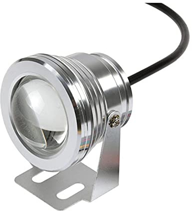 WZYJLyds Poollicht Unterwasser Pool Scheinwerfer 10W strahler Unterwasser IP68 wasserdicht Aufputz Unterwasserscheinwerfer(White Light,A-24V)