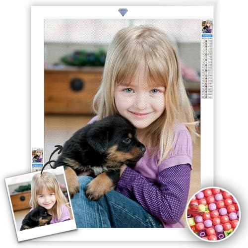 Lehaha Diamond Painting Eigenes Foto Personalisiert - 5D DIY Diamant Painting Set für Erwachsene,Full/Quadratisch Drill Mosaik Klebebilder,Individuelle Fotogruß Wanddeko(30x40cm)