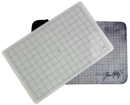 Tim Holtz 15.75 x 10.25 Travel Glass Media Mat, White