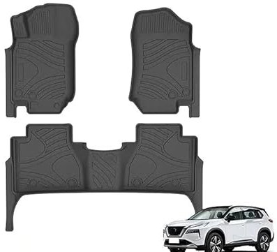 Nach Maß Auto FußMatten für Nissan Navara (np300) 2017-2023, gegen Wasser rutschfeste Absatzschoner Antirutschmatten-Auto Autoteppich