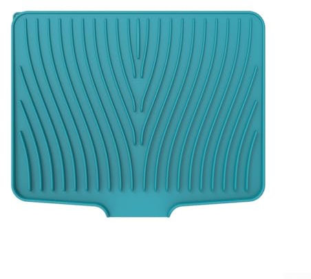 Zeroupshop Alfombrilla de secado de platos de silicona, alfombrilla de secado de platos de silicona para sartenes, vajilla y vasos y accesorio de cocina resistente al calor (verde)