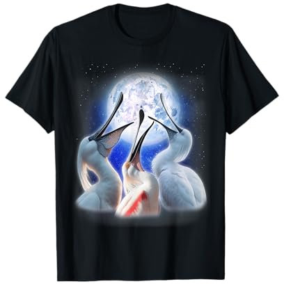 3 cuillères à soupe hurlant à la lune, une spatule amusante pour les amoureux des oiseaux T-Shirt