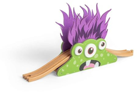 Bigjigs Rail Monster Bridge - Themed Wooden Train Set Accessory For Children, Kids Trains & Accessories, Toddler Railway Toys & Expansion Sets, Age 3+ Years