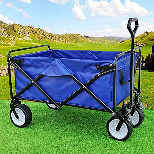 CHEMYO Chariot Utilitaire Pliable Tout-Terrain avec Roues, Chariot de Transport Pliable pour Chariot de Plage Robuste, Chariot de Jardin pour Camping en Plein air, Chariot d'épicerie