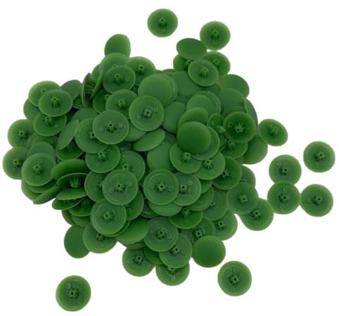 Bifix™ FERN GREEN Screw Pozi Phillips Cover Caps Snap On 6-8g Pz2 Ph2 Push Fix Screws - Pack of 100