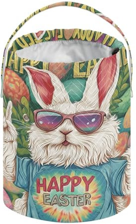Lustige Hasen-Osterkörbe, Garntasche, Stricktasche, Basteltasche, Häkel-Organizer-Tasche, Mini-Garn-Aufbewahrungstaschen für Häkelliebhaber, Strickzubehör und Zubehör