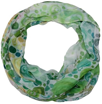 beybey® Trance Edition Damen Seide Loop Schal in herrlichen Farben - ein Seidenschal zum Verlieben (grün mint)