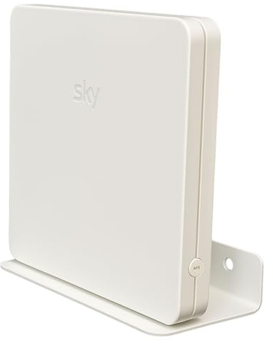 Inbrackets Wall Mount Shelf for Sky wifi Max router SR213 WHITE STEEL