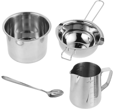 PACKOVE Stainless Steel Wax Melting Pot Double Boiler for Candle Chocolate Candy Making Complete Starter Kit
