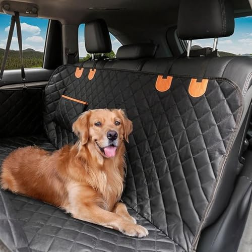Funda Coche Perro - Cubre Asientos Coche Mascota 4 En 1 - Protector Asiento Trasero Vehículo Mascota - 137×147cm Funda para Mascotas con Ventana y Laterales, Impermeable, Antirayaduras, Para Maletero