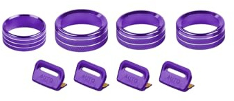 Voodonala JL 8PCS Metal Window Switch Knob Cover, Air Conditioner Headlight Volume Radio Switch Button Trim Compatible with Jeep Wrangler JL JLU & Gladiator JT 2018-2025, Purple