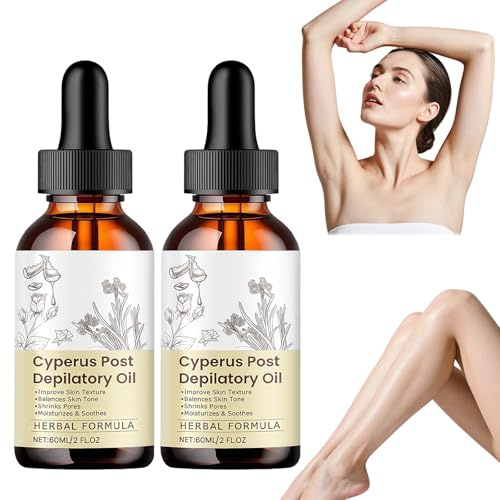 flintronic Aceite de Cyperus Rotundus para La Depilación, 2PCS Aceite Natural de Cyperus Rotundus, Cyperus Rotundus Oil, Hidratante y Nutritivo, Reduce El Crecimiento del Vello Corporal