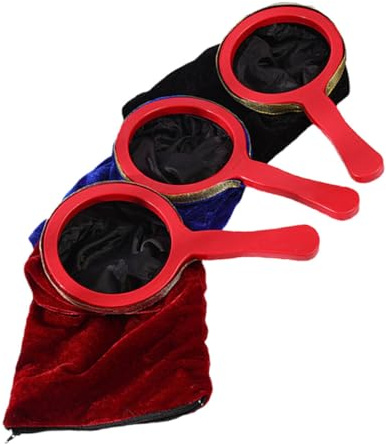 Toyvian 3 Pièces Sac Illusion avec Fermeture Éclair et Poignée Tournante pour Tours d'Illusion Sac Change Apparition Disparition pour Spectacles Fêtes et Festivals