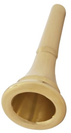 Goldenes Hornmundstück aus Kupfer für Anfänger, Leicht Tragbar | Instrumentenzubehör für Schule und Konzert, Leicht zu Reinigen, Kompakt, Langlebiges Ersatzteil für Horninstrumente
