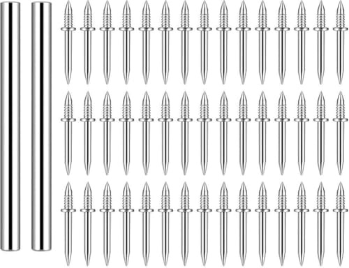 200 uñas sin costuras con rosca de base de doble cabeza, 200 piezas sin costuras, adecuadas para el hogar, golpea la uña en la pared, estos clavos de pared con puntas